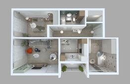Apartament 3 camere, 72mp BLOC NOU CU LIFT în Sebes