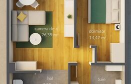 Apartament cu 2 camere etaj intermediar, bloc nou