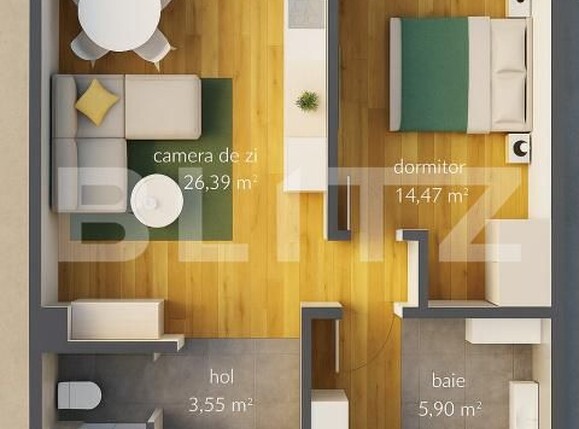 Apartament de vânzare 2 camere Ampoi 3 - 172026AV | BLITZ Alba Iulia | Poza1