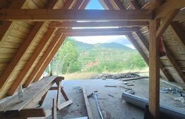 Cabana la rosu 150 mp cu teren de 3500 mp in Ampoita 