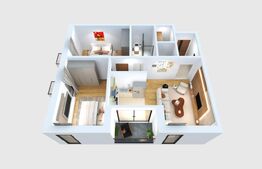 Apartament cu 3 camere, 59 mp, zona Cetate