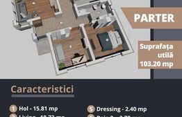 Casa individuala pe un singur nivel, zona Orizont