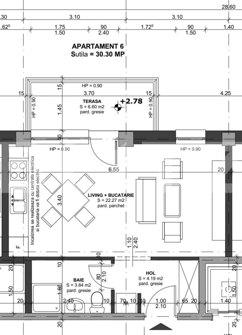 Garsoniera de 31 mp +balcon, bloc nou, lift si loc de parcare