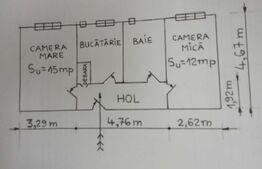 Apartament cu 2 camere, 60 mp, decomandat, Central