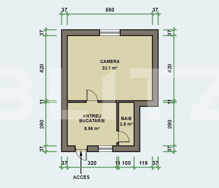 Garsonieră de vânzare Central - 67835AV | BLITZ Arad | Poza1