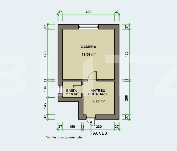 Garsonieră de vânzare Central - 67845AV | BLITZ Arad | Poza1