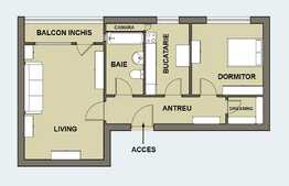 Apartament spatios, 2 camere, decomandat, la cheie, Vlaicu, zona Lebada