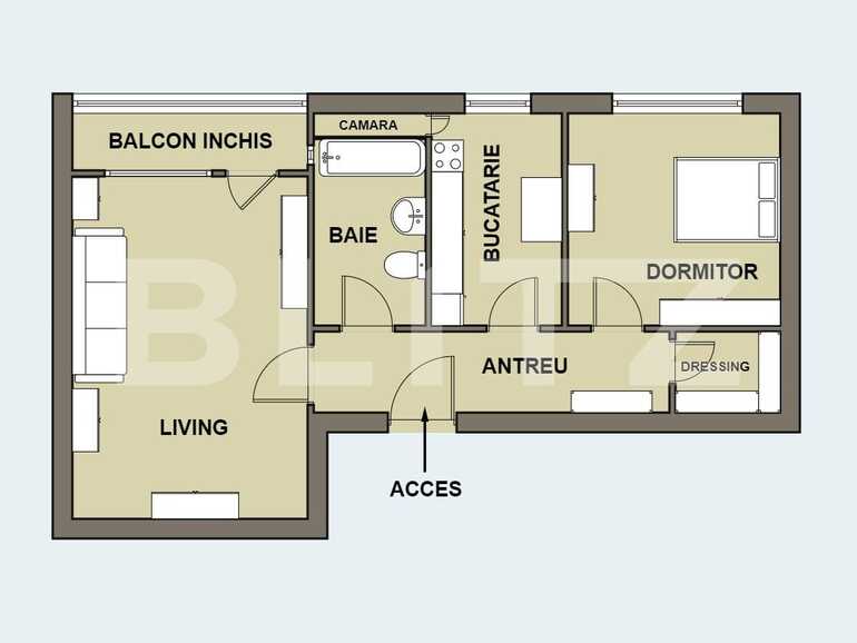 Apartament de vânzare 2 camere Aurel Vlaicu - 74760AV | BLITZ Arad | Poza1