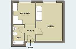 Apartament 1 camera spatios, luminos, cu garaj, aproape de facultate