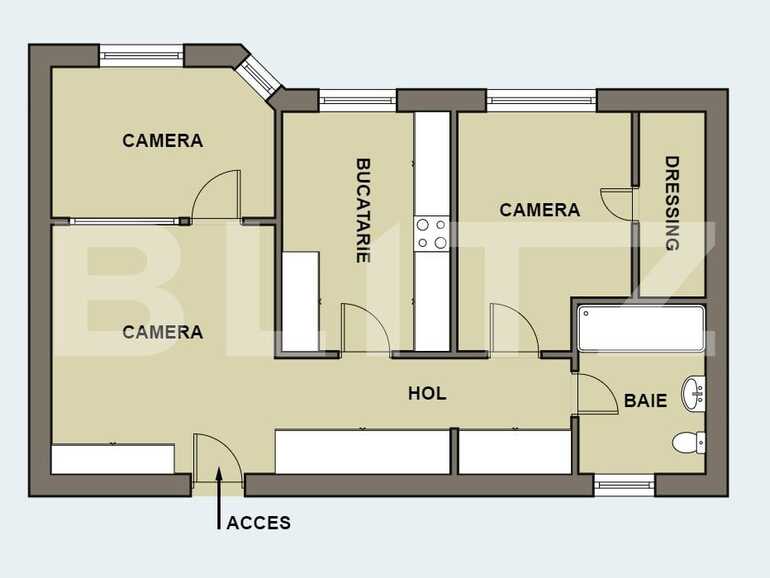 Apartament de vânzare 3 camere Central - 76545AV | BLITZ Arad | Poza1