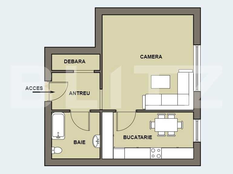 Garsonieră de vânzare Alfa - 76849AV | BLITZ Arad | Poza1