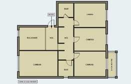 Apartament 4 camere, 90 mp, etaj 1, decomandat, Micalaca