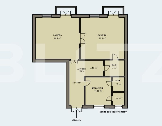 Apartament de vânzare 2 camere Ultracentral - 93127AV | BLITZ Arad | Poza1