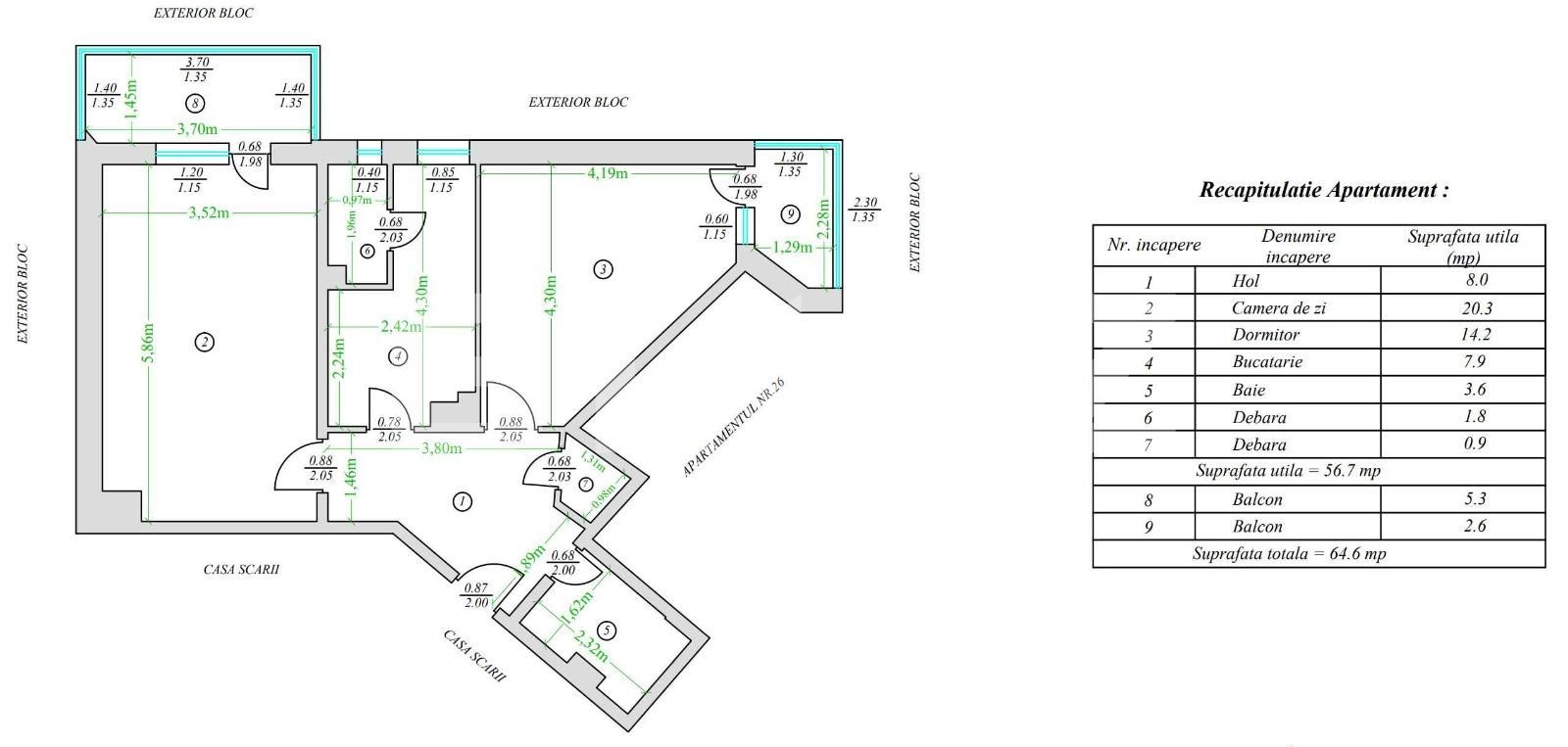 Apartament de vânzare 2 camere Narcisa - 137460AV | BLITZ Bacău | Poza15