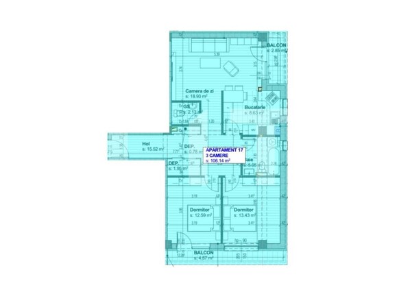 Apartament de vânzare 3 camere Central - 159867AV | BLITZ Bacău | Poza1