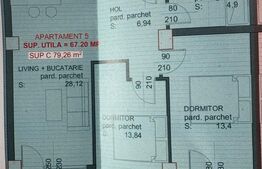 Apartament 3 camere, 67 mp, zona Sasar