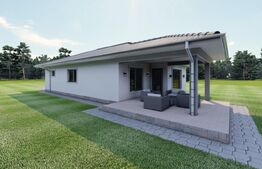 Casă nouă, parter – 100 mp utili | finisată la cheie | teren cu curte amenajată