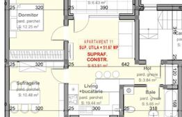 Apartament 3 camere, 52 mp, zona Independentei 