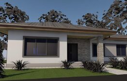 Casă modernă parter, zonă excelentă – 3 camere, terasă, teren 6 arii