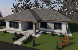 Casă modernă parter, zonă excelentă – 3 camere, terasă, teren 6 arii