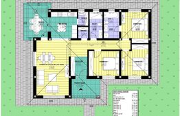 Casă modernă parter, zonă excelentă – 3 camere, terasă, teren 6 arii