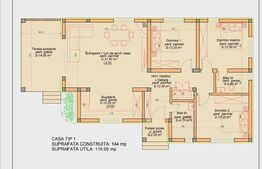 Casă la roșu în Groși, 144 mp construiți, teren 536 mp, priveliște superbă