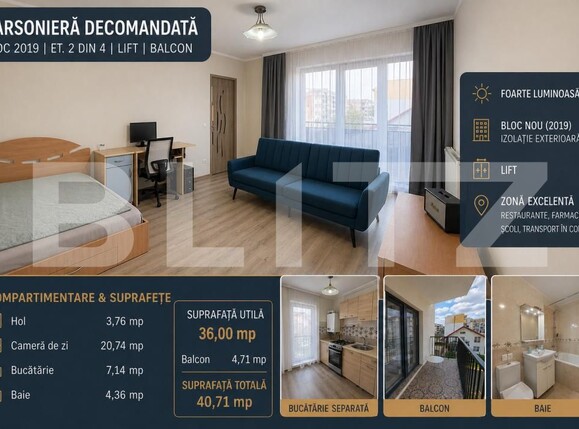 Garsonieră de vânzare Vasile Alecsandri - 193484AV | BLITZ Baia Mare | Poza1