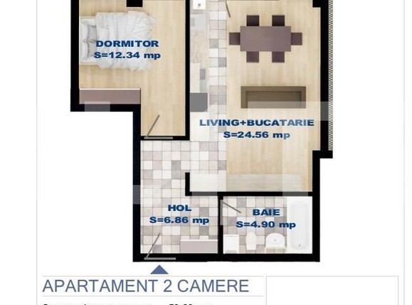 Apartament de vânzare 2 camere Centura - 103580AV | BLITZ Bistriţa | Poza1