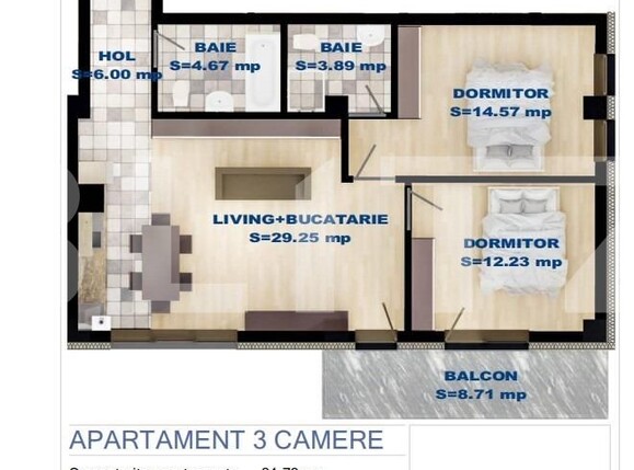 Apartament de vânzare 3 camere Centura - 103583AV | BLITZ Bistriţa | Poza1