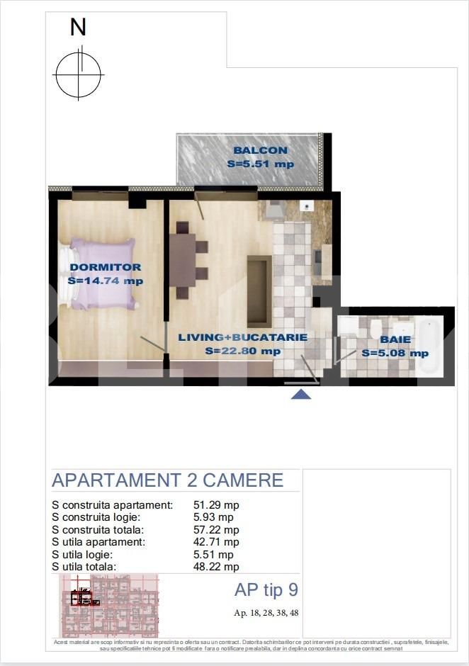 Apartament de vânzare 2 camere Centura - 103829AV | BLITZ Bistriţa | Poza6