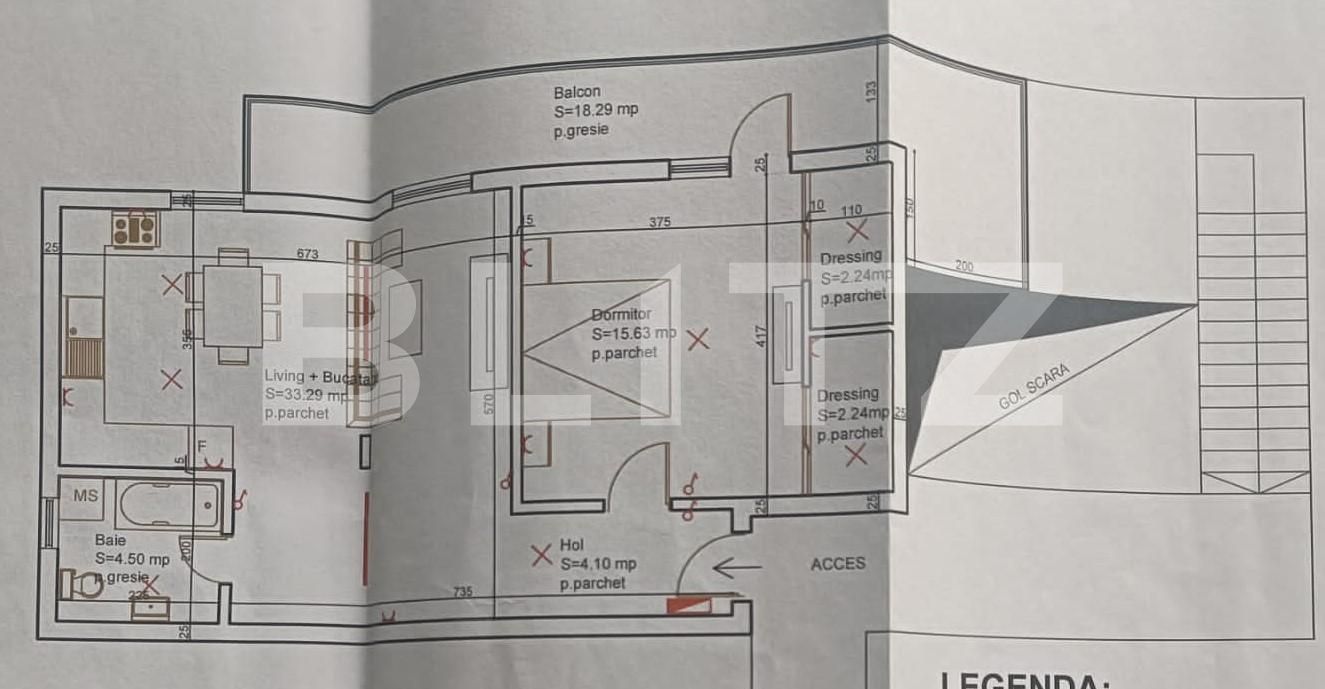 Apartament 2 camere, 62mp, balcon, zona Unirea