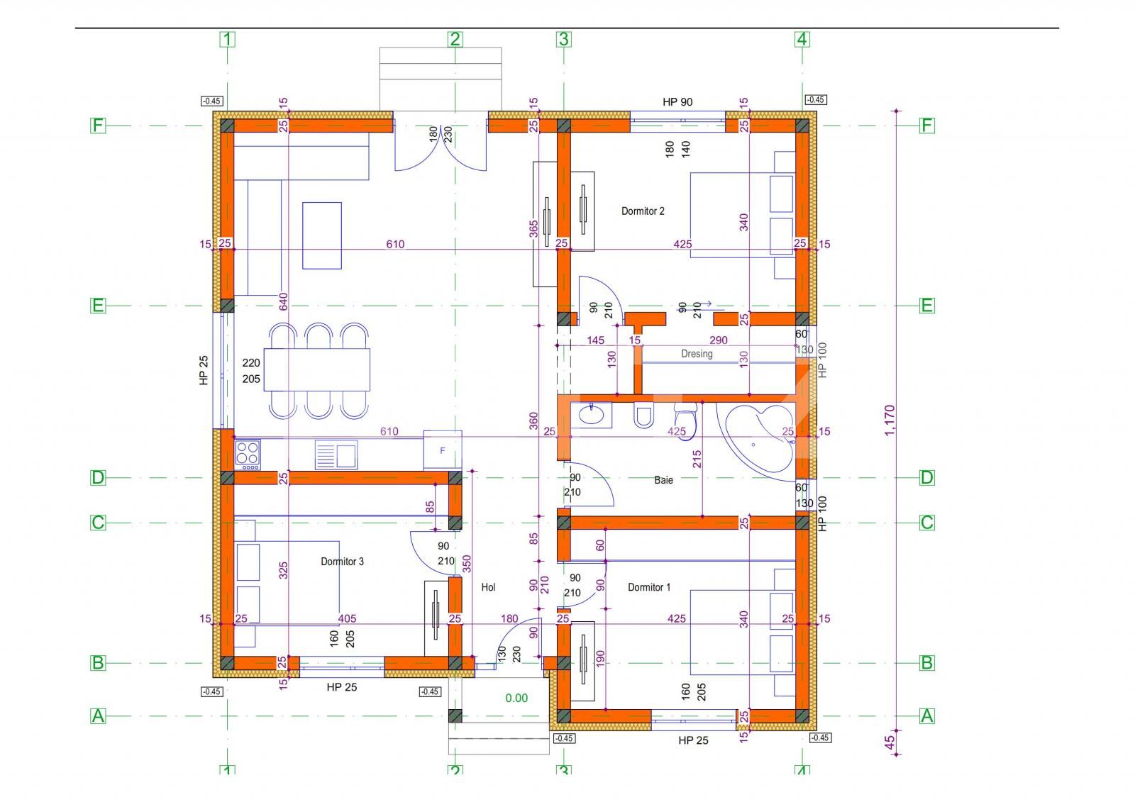 Casa 4 camere, 500 mp, teren, zona Subcetate