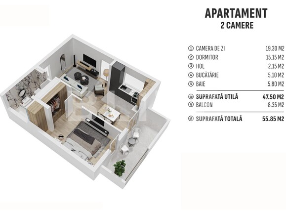 Apartament de vânzare 2 camere Centura - 130435AV | BLITZ Bistriţa | Poza1