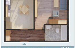 Apartament 1 camera, 43mp utili, bloc nou, Calea Moldovei