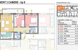 Apartament 3 camere, 59mp utili, Calea Moldovei!