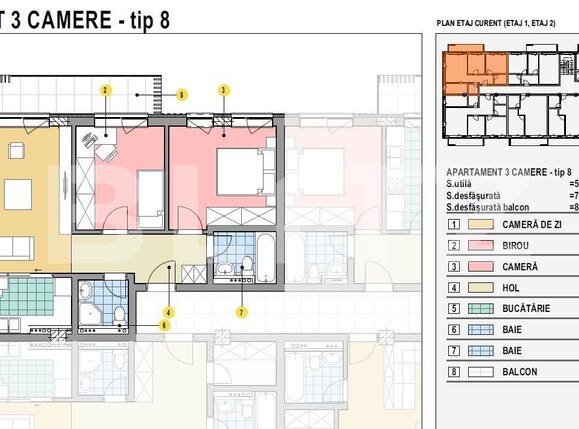 Apartament de vânzare 3 camere Calea Moldovei - 132280AV | BLITZ Bistriţa | Poza1