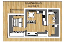 Apartament cu 2 camere, 52 mp, balcon, zona de Centura
