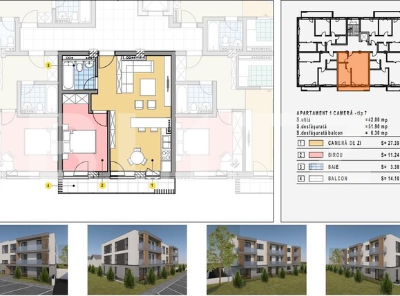 Apartament de vânzare 2 camere Nord - 135180AV | BLITZ Bistriţa | Poza2