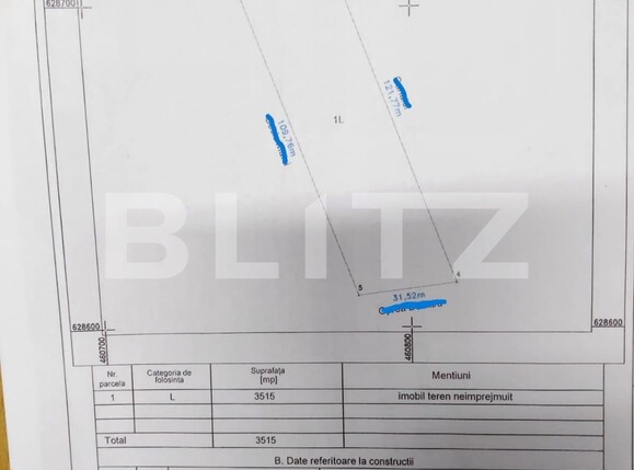 Teren de vânzare Centura - 135870TV | BLITZ Bistriţa | Poza1