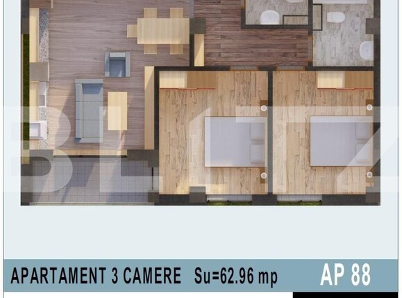 Apartament de vânzare 3 camere Calea Moldovei - 136082AV | BLITZ Bistriţa | Poza1