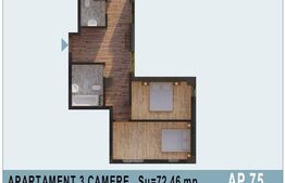 Apartament de 3 camere, bloc nou, Calea Moldovei! 