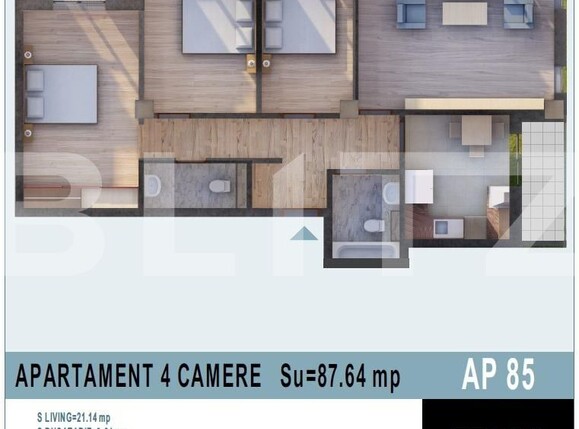 Apartament de vânzare 4 camere Calea Moldovei - 136086AV | BLITZ Bistriţa | Poza1