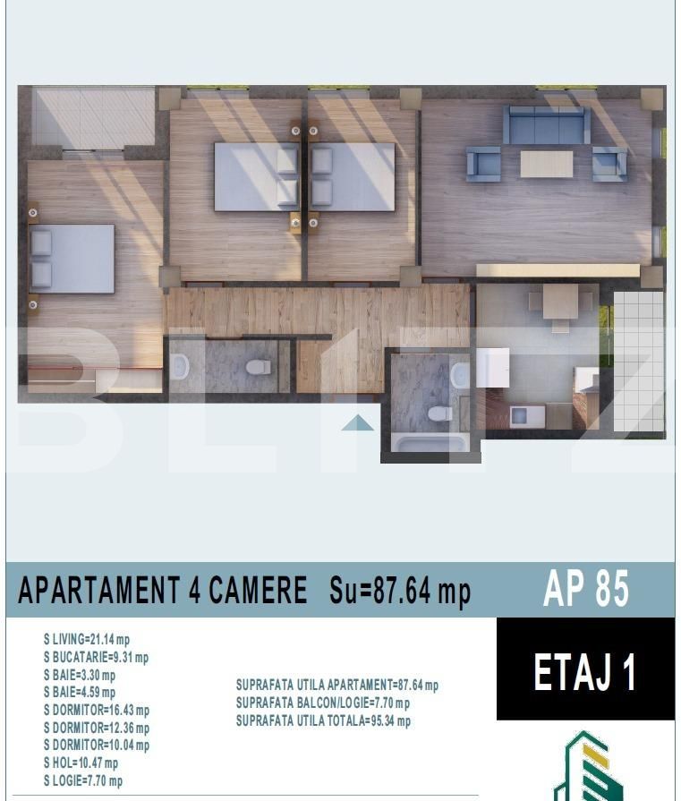 Apartament de vânzare 4 camere Calea Moldovei - 136086AV | BLITZ Bistriţa | Poza1