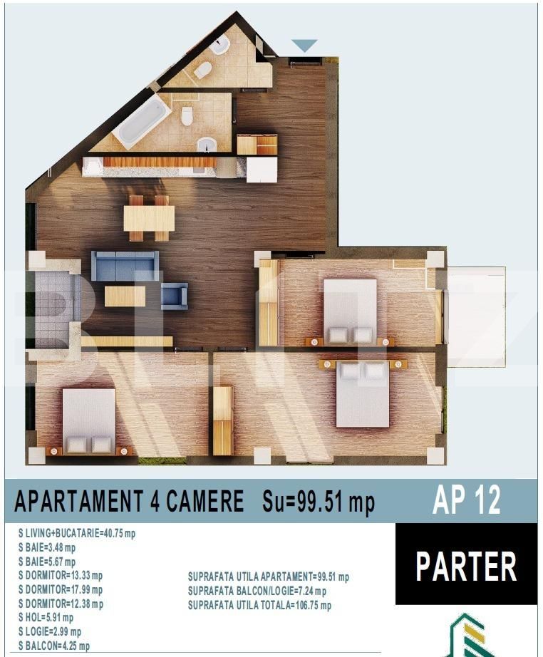 Apartament de vânzare 4 camere Calea Moldovei - 136089AV | BLITZ Bistriţa | Poza1