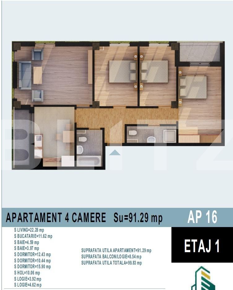 Apartament de vânzare 4 camere Calea Moldovei - 136091AV | BLITZ Bistriţa | Poza1