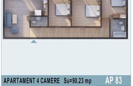 Apartament de 4 camere, 90mp utili, bloc nou