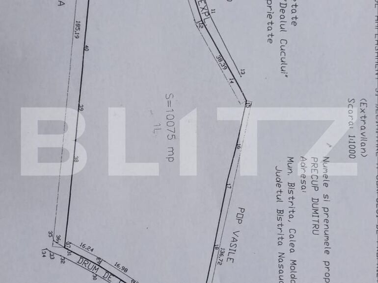 Teren de vânzare Unirea - 136330TV | BLITZ Bistriţa | Poza1