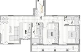 Apartamentde 3 camere, 72,33 mp utili, bloc nou, Calea Moldovei