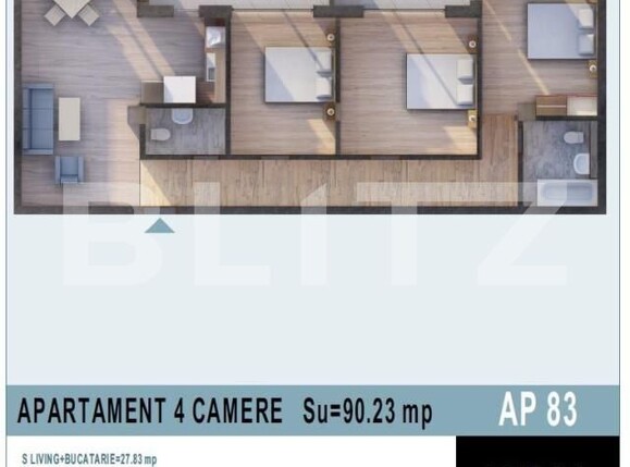 Apartament de vânzare 4 camere Calea Moldovei - 147450AV | BLITZ Bistriţa | Poza1
