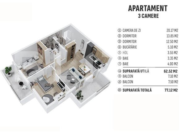 Apartament de vânzare 3 camere Centura - 147627AV | BLITZ Bistriţa | Poza1